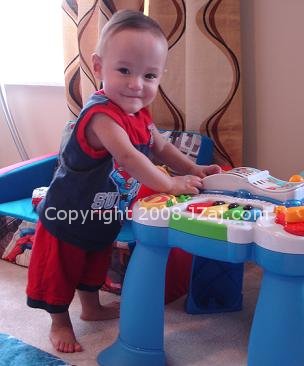 Joey Standing With Play Table