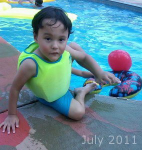 Joey at the pool. July 2011.