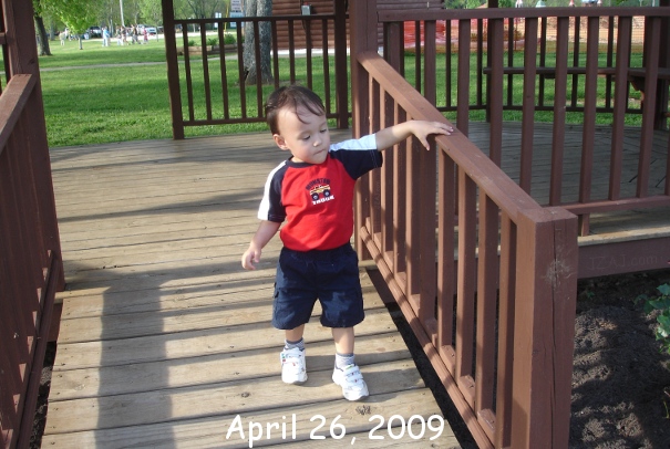 Joey at the park. April 26, 2009