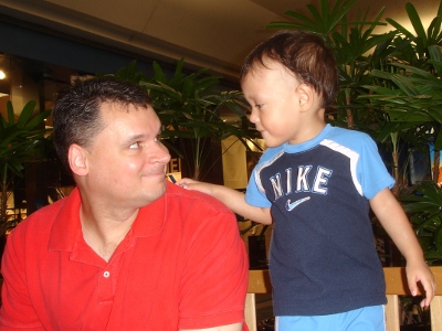 Me and Daddy at the Mall. August 15 2009